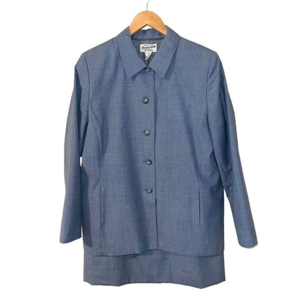 Vintage Pendleton virgin wool blazer jacket and skirt suit‎ set